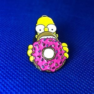 🎉 New Homer Simpson Pink Donut Pin